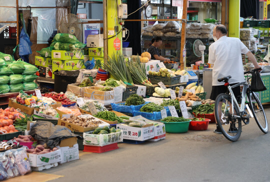 소비자들이 체감하는 물가 전망치인 기대인플레이션율이 두 달 연속 하락했다. 연합뉴스